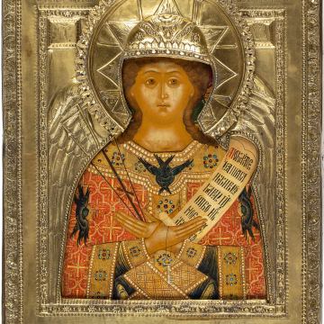 2024 25 Ikona Krista Blazene ticho s basmou Volga XVIII 34x27
