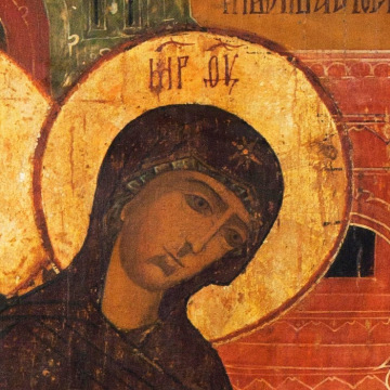 Main Zjavenie presvaetej Bohorodicky s apostolmi prepodobnemu igumenovi Sergejovi